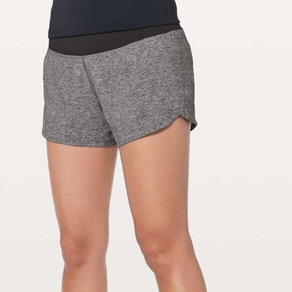 Lululemon Run Times Short II *4" Heather Lux Multi Black / Black - Picture 6 of 6